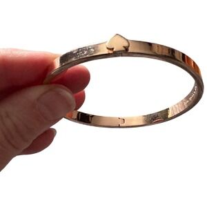 Kate Spade New York Rose Gold Spade Hinged Bangle Bracelet